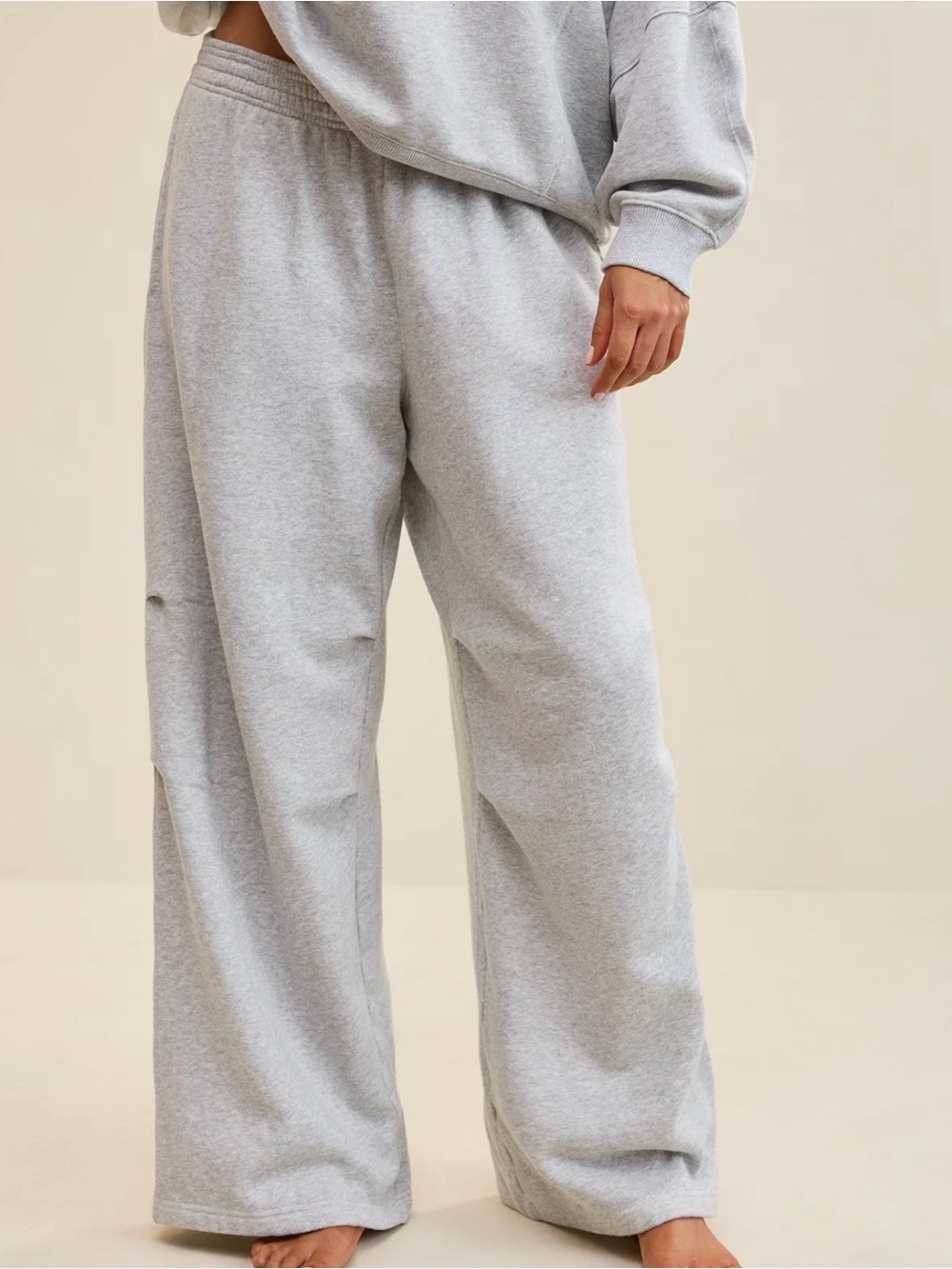 Aerie Heather Gray Go-To Slouchy Sz XS Sweatpants Slouchy Fit Cotton Loungewear